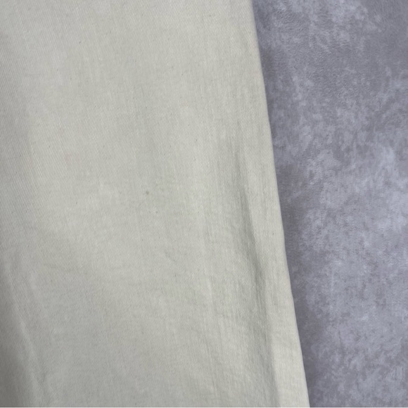 Zara The Marine Straight High Waist Raw Hem Wide Leg Jeans In Ivory Size 6 - Picture 6 of 7